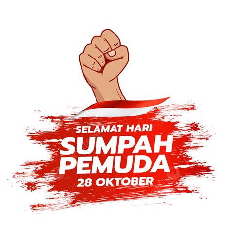 Banner Merah Selamat Hari Sumpah Pemuda De Outubro Indon Sia Png