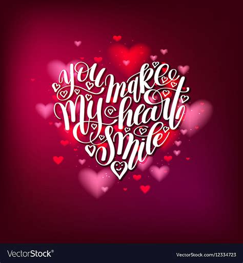 You Make My Heart Smile Handwritten Calligraphy Vector Hd Phone