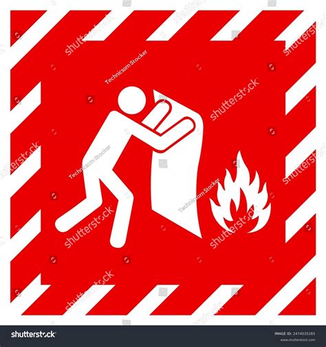 Fire Blanket Symbol Sign Vector Illustration Stock Vector Royalty Free