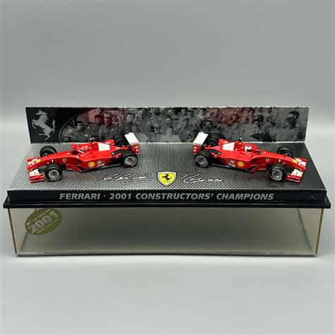 現貨供應Ferrari F2001 世界冠軍 雙車組 舒馬克 巴里切羅 法拉利 Hot Wheels 非BBR 蝦皮購物