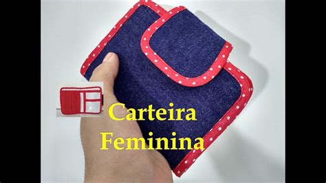 Carteira Feminina Pequena Com Retalhos De Tecido E Calça Jeans Passo à