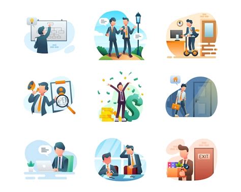 Premium Vector Business Illustration Collection