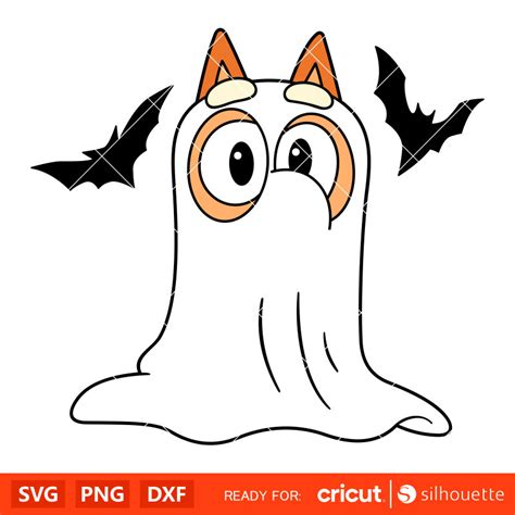 Halloween Bingo Svg Ghost Svg Halloween Svg Bluey And Bingo Svg