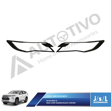 Promo All New Pajero Head Lamp Garnish Black Chrome Jsl Garnis Depan