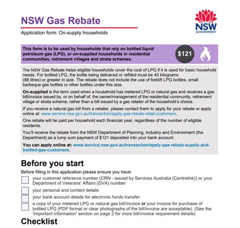 Nsw Gas Printablerebateform Net