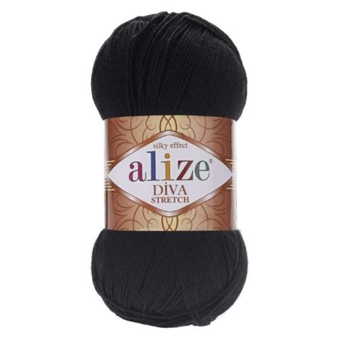 Alize Diva Stretch - Black - The Wool Shoppe