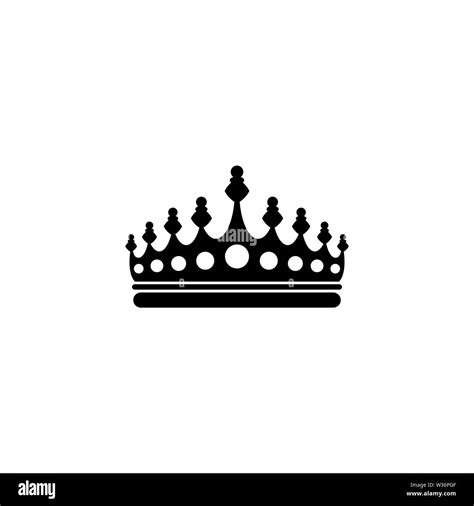 Royal Crown. Flat Vector Icon. Simple black symbol on white background Stock Vector Image & Art ...