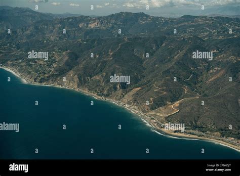 Aerial View Of Leo Carrillo State Park And Pacific Coast Highway In