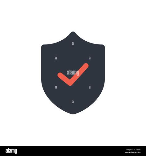 Shield Icon Shield With A Checkmark In The Middle Protection Icon Concept Stock Vector