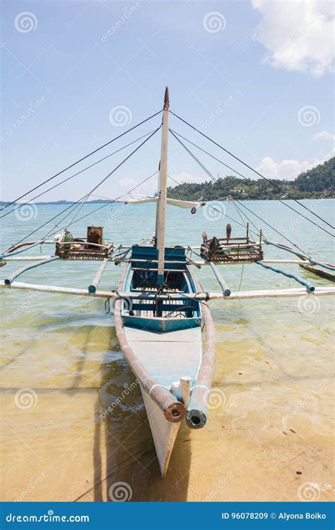 Philippines Bangka Boat At Sunrise Time, Palawan, Philippines Royalty ...