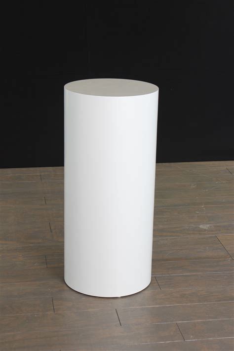 White Lacquer Cylinder Pedestal Display Pedestal Pedestal Cylinder