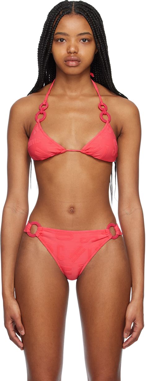 Moschino Pink Halter Bikini Top Moschino