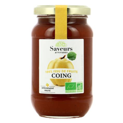 Saveurs Attitudes Pr Paration Issu De Fruits Coing Bio G