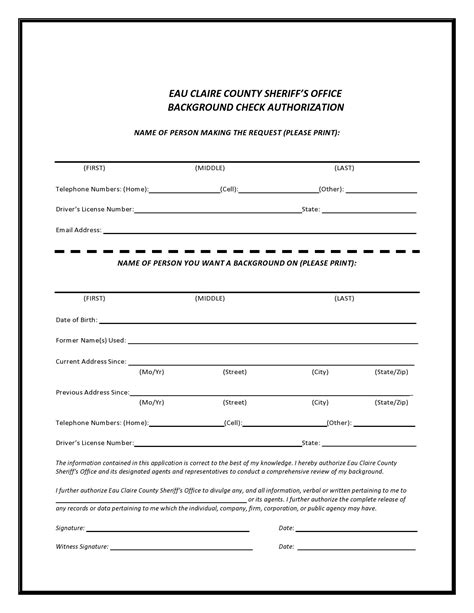 Free Background Check Authorization Forms Templatelab