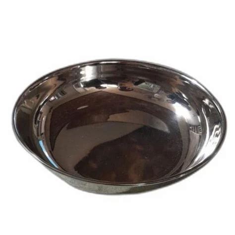 Silver Plain Round Stainless Steel Serving Plate For Home At Rs 278kg