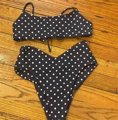 Polka Dot Skatie Bikini Set Black Size XS 40 From Tiffany