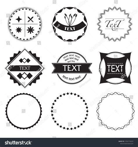 Vintage Labels Black White Stock Vector Royalty Free 1032774223