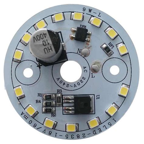 Newest Custom Dob LED PCB Board 9W Driverless PCB Round Light Board LED