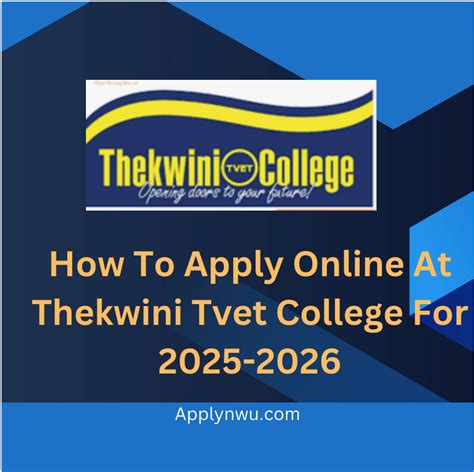 How To Apply Online At Thekwini College For 2025 2026 TVET Colleges