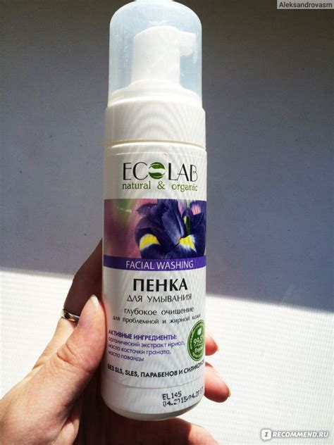 Пенка для умывания Ecolab Глубокое очищение для проблемной и жирной ...