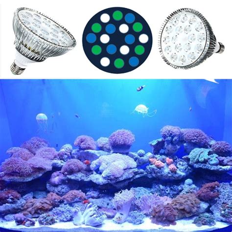 W Full Spectrum Led Aquarium Lights E Cool White Blue Green Led