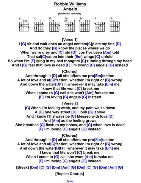 Angels Guitar Chords