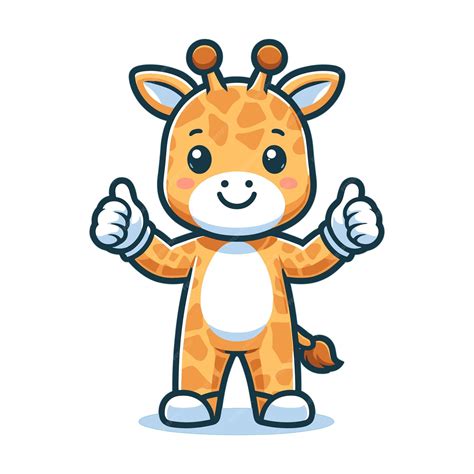 Premium Vector | Illustration of a cute giraffe wearing gloves