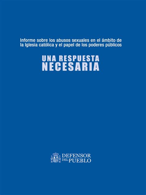 Informe Sobre Los Abusos Sexuales En El Ámbito De La Iglesia Católica Pdf