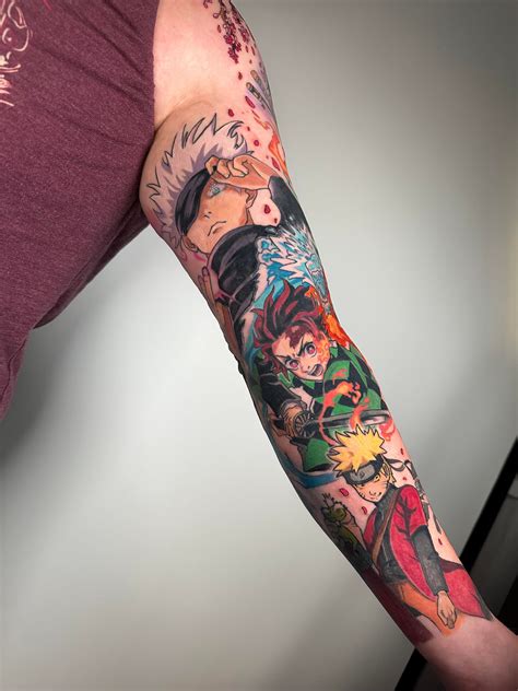 Finished My Anime Sleeve Done By Baylee Bickford At Skyee Tattoo