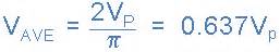 Average Voltage Of A Sinusoidal AC Waveform