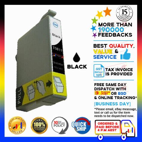 6x YYUDA T0811 T0821 82N 81N T0811N NoN-OEM BLACK INK Alternative for ...