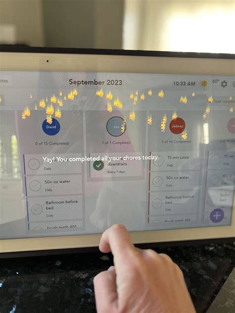 Family Calendar using the Skylight App - Champagne Chaos