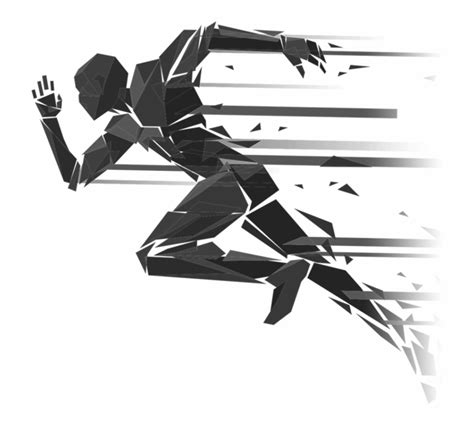 Athlete Speed Power Track Runner Finish Line Silhouette Clip Art Library