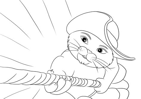 Puss In Boots On A Rope Coloring Page Is Free To Download And Color