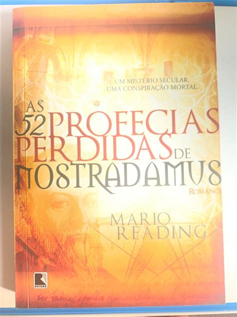 Livro Profecias Perdidas De Nostradamus Mario Reading Livro