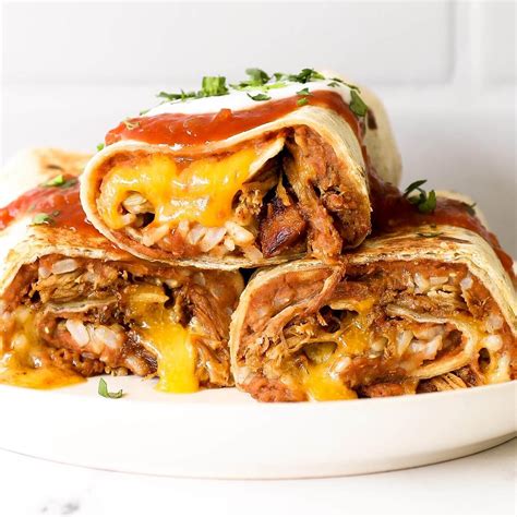 Easy (Cheesy!) Baked Carnitas Burritos - Real Simple Good