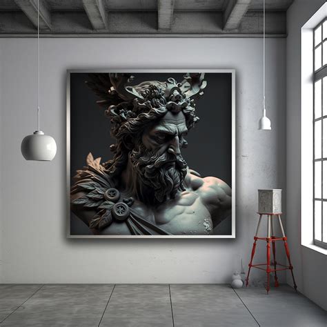 Art of the Gods, Greek Mythology Art Ready to Hang Home Decor, Zeus ...