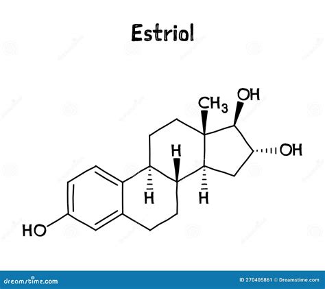 Estriol Structural Formula Of Molecular Structure Stock Illustration Illustration Of