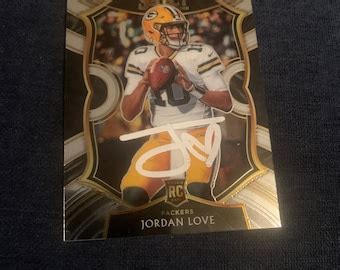 Jordan Love Signed Autographed Green Bay Packers Rookie Card With COA ...