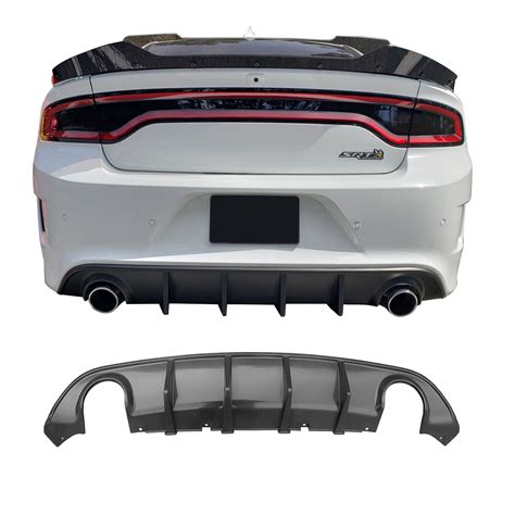 Ikon Motorsports Compatible With 15 23 Dodge Charger Srt V3 Style Rear Bumper Lip Diffuser