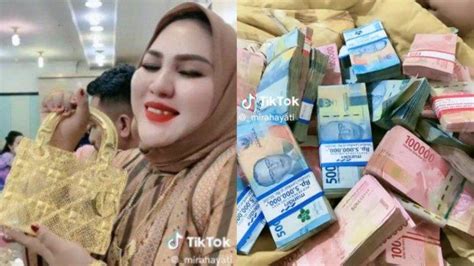 Kelakuan Mira Hayati Usai Viral Pamer Tas Emas Kini Tontonkan Uang