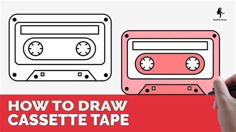 How To Draw Cassette Tape Easy Youtube