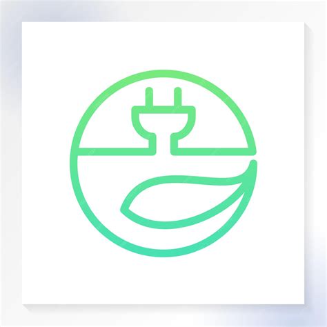 Premium Vector | Energy saving logo icon with green leaf