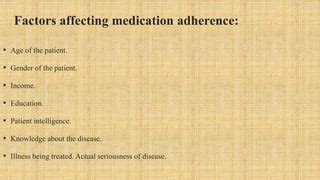 Factors affecting medication adherence | PPT