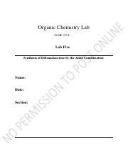 232L Lab 5 Pdf Organic Chemistry Lab CCHE 232 L Lab Five Synthesis Of