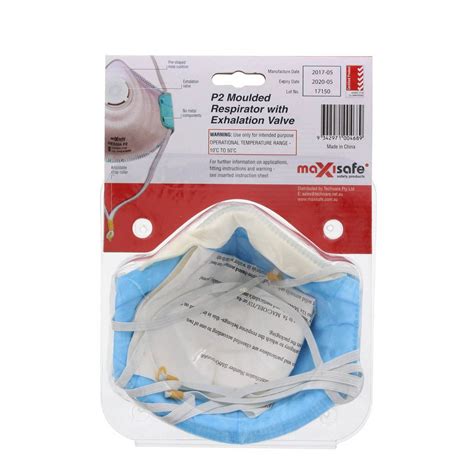 Maxisafe P2 Respirator Safety Dust Mask W Valve 3 Pack Shop Online