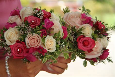 Flower Design Beautiful Bridesmaid S Bouquets Hot Pink Bridesmaid S