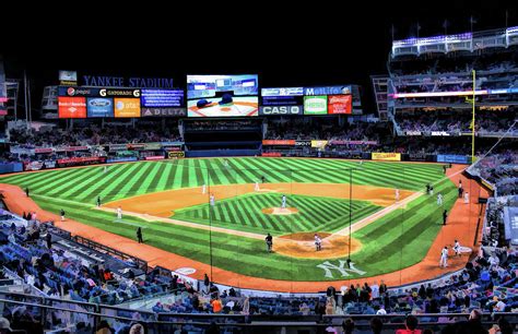 New York Yankees Baseball Ballpark Stadium Painting By Christopher Arndt