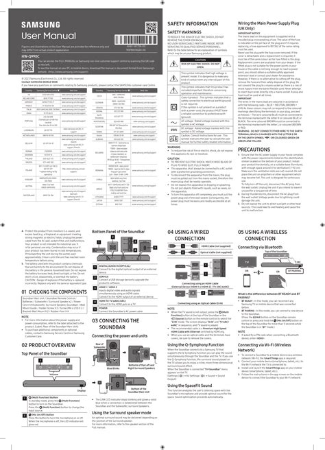 Samsung Hw Q990c And Hw Q930c User Manual And Support Information