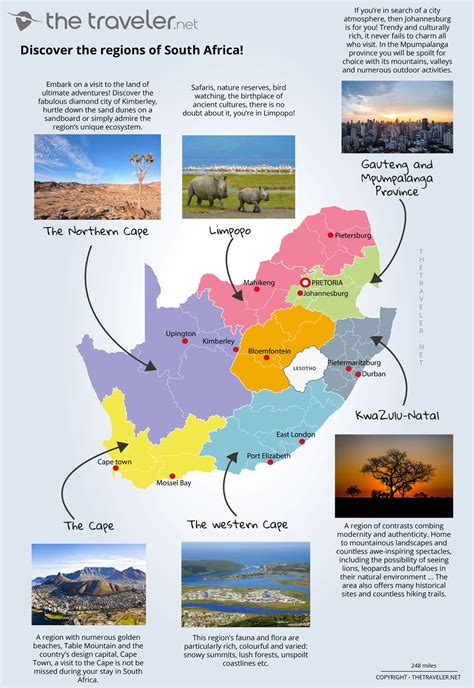 South Africa Map With Attractions